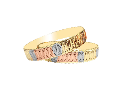 Three Tone Plated | CNC Bangles